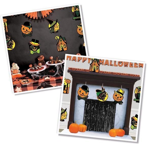 Bestle Halloween Cutouts De Cuts 1970-1973 Fluorescent Black Cats Bestle Halloween Cutouts De Cuts 1970-1973 Fluorescent Black Cats